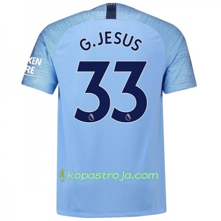 Billiga Fotbollströjor Manchester City G.Jesus 33 Hemma tröja 2018/19 Kortärmad